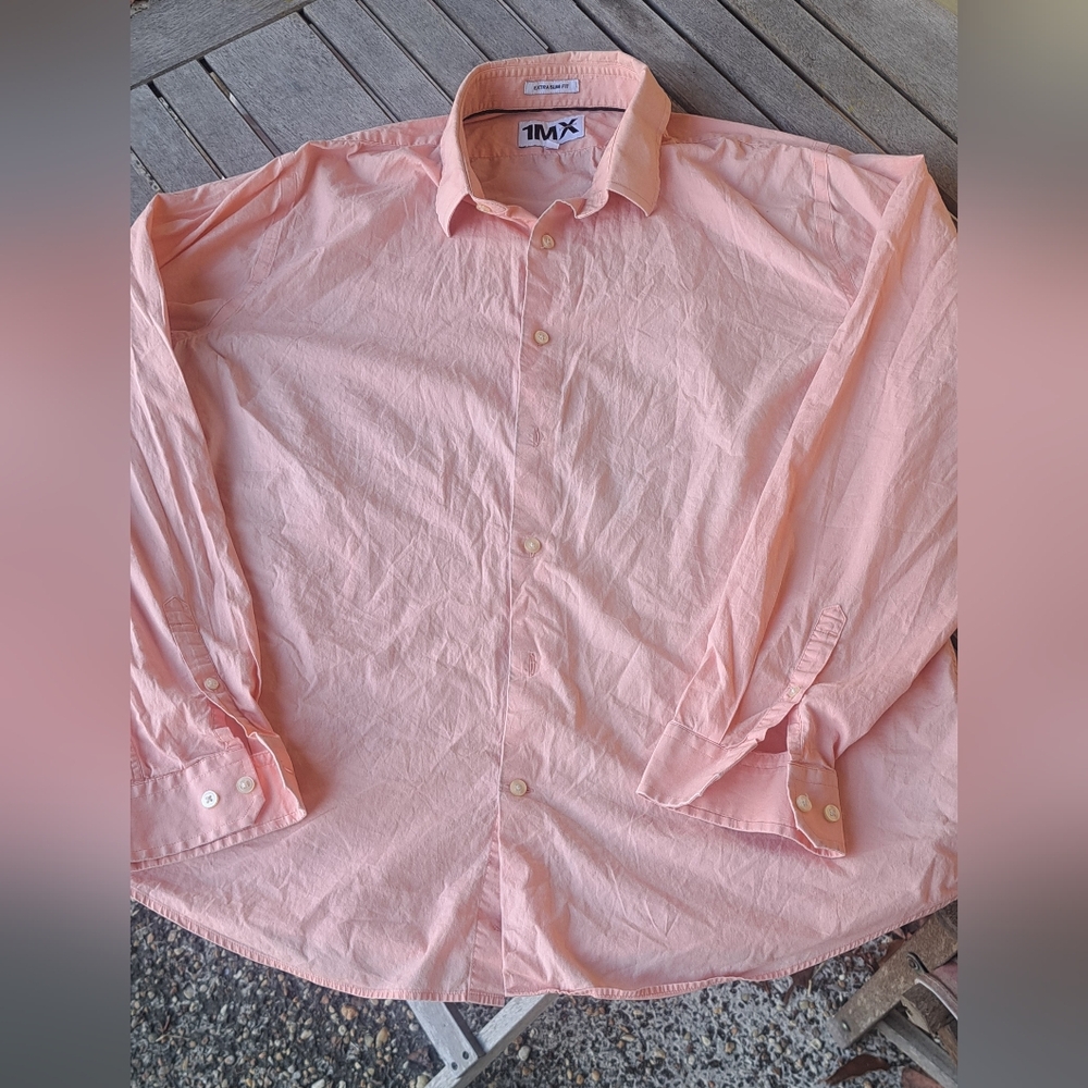 Express Light Pink Casual Button Down Shirt